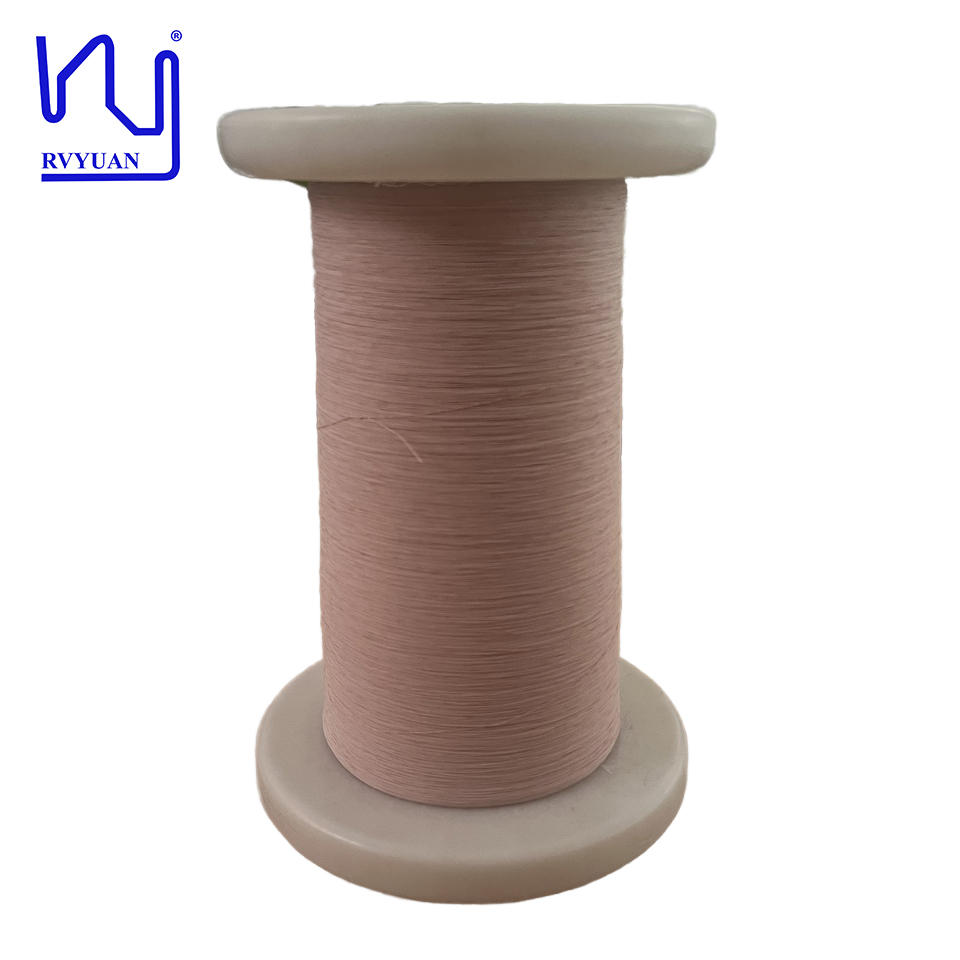 2USTC-F 5x0.03mm Silk Cover Litz Wire Copper Conductor Insulated For High-Q Sensor Coil Fabrication
