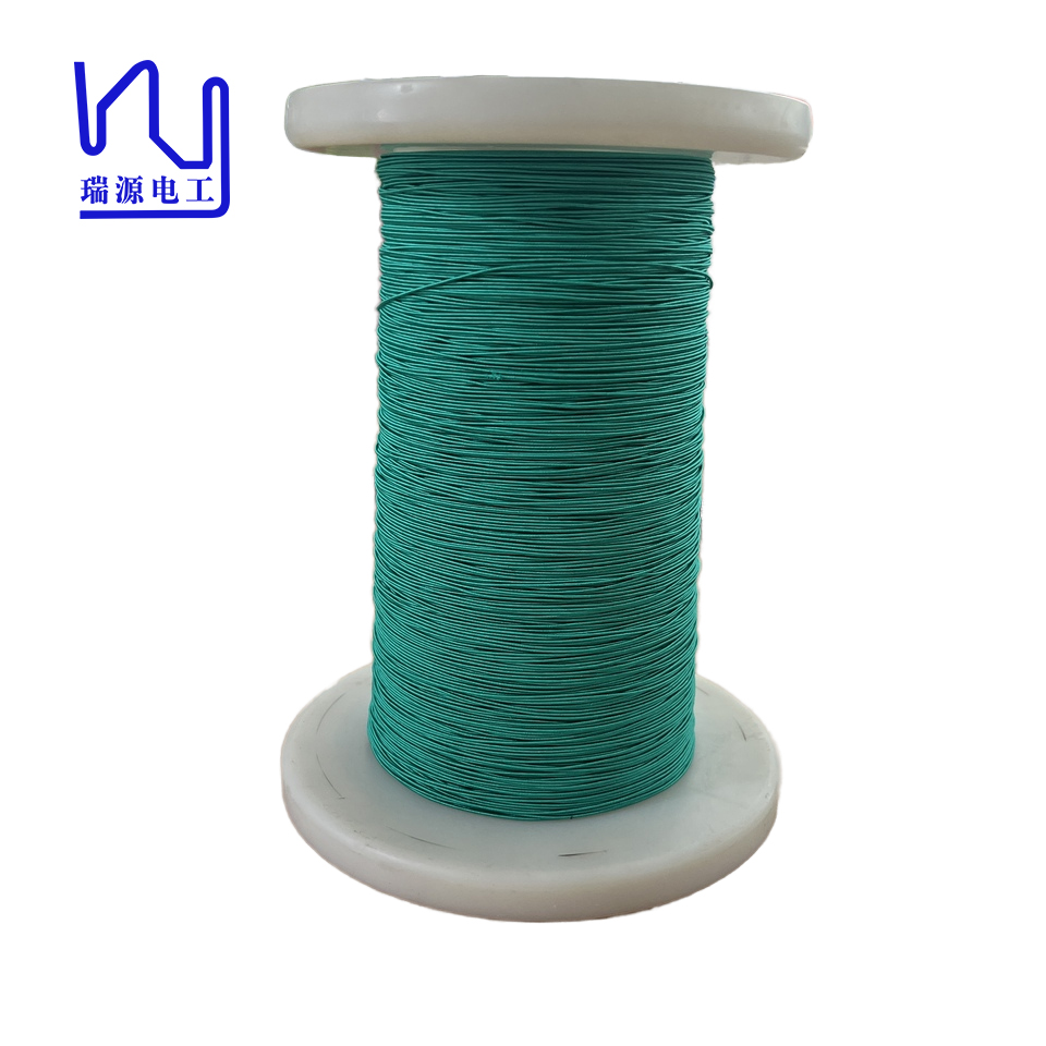 Green Natural Silk Covered Ltiz Wire 80x0.1mm Multiple Stranded Wire For Audio