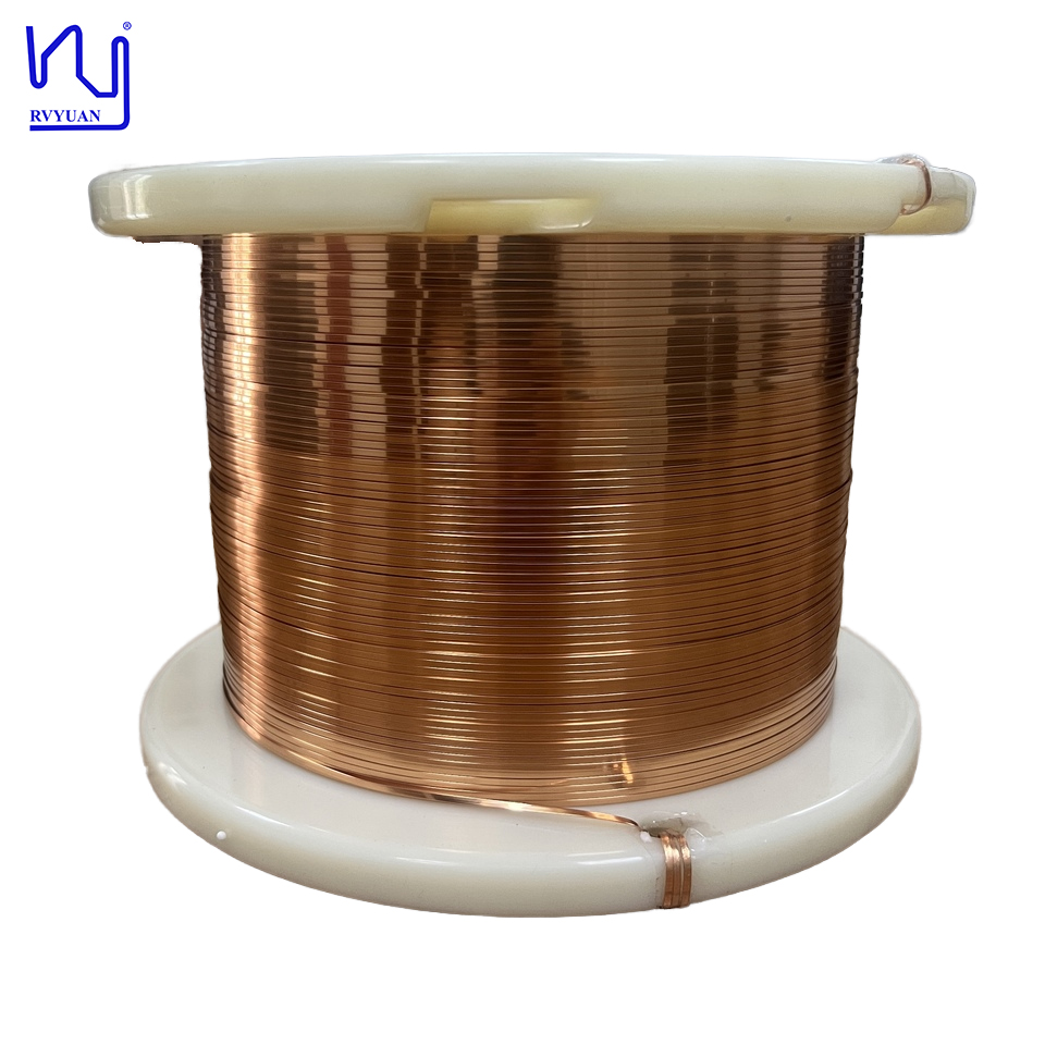 UEWH 0.3mmx1.5mm Polyurethane Enameled Flat Copper Wire For Motor Winding